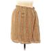 Harper Heritage Casual A-Line Skirt Knee Length: Tan Bottoms - Women's Size Large