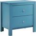 Home Decor Burlington Nightstand Wood in Blue | 25.08 H x 22.08 W x 17.08 D in | Wayfair DAGEB078108134