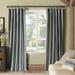 Birch Lane™ Rayne Faux Silk Room Darkening Curtains for Bedroom, Living Room Large Window Single Panel Silk in Gray | 108 H in | Wayfair