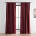 Birch Lane™ Rayne Faux Silk Room Darkening Curtains for Bedroom, Living Room Large Window Single Panel Silk in Red | 108 H in | Wayfair