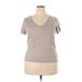 Nordstrom Short Sleeve T-Shirt: Gray Tops - Women's Size 2X-Large