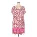 Shein Casual Dress - Shift Scoop Neck Short sleeves: Pink Dresses - Women's Size 4X