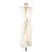 Jay Godfrey Casual Dress - Midi V-Neck Sleeveless: Ivory Print Dresses - Women's Size 6