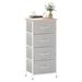 Rebrilliant Mekenzy 4 Drawer Storage Drawer Plastic/Metal/Manufactured Wood/Fabric in White | 37 H x 17.7 W x 11.8 D in | Wayfair