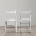 Red Barrel Studio® Donnis Folding Chair Set Wood in White | Wayfair ED2AB01F718B4D198B25B2BAE852B9DE