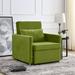 Convertible Chair - Everly Quinn Shondale 31.88" Wide Convertible Chair Wood/Velvet/Fabric in Green | 35.03 H x 31.88 W x 34.84 D in | Wayfair