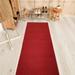 Red 168 x 26 x 0.3 in Area Rug - Eider & Ivory™ Roughtail Area Rug w/ Non-Slip Backing, Rubber | 168 H x 26 W x 0.3 D in | Wayfair