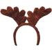 The Holiday Aisle® PMU Christmas Soft-touch Reindeer Antlers Headband Brown Christmas Costume Party Accessories Pkg/1 | Wayfair