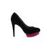 DV by Dolce Vita Heels: Pumps Platform Cocktail Party Black Solid Shoes - Women's Size 6 1/2 - Round Toe