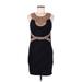 Free People Casual Dress - Bodycon Scoop Neck Sleeveless: Black Dresses - Women's Size Medium