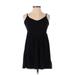 ASOS Casual Dress - A-Line V-Neck Sleeveless: Black Print Dresses - Women's Size 4
