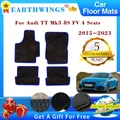 Tappetini auto per Audi TT Mk3 8S FV 4 posti 2015 ~ 2023 Tappeti Tappetini antiscivolo Tappeti del capo Copertura Rilievi del piede Accessori interni