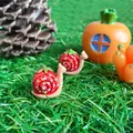 5 pz Mini Kawaii resina fragola lumaca Mini figurina artigianato miniature articoli casa delle