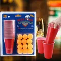 1 Set di 24 pezzi tazza usa e getta tazza di plastica birra Pong Kit da gioco palline da Tennis