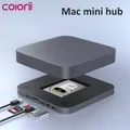 Colorii USB C Hub per Mac mini M1/M2 con custodia HDD 2.5 SATA NVME M.2 SSD HDD Case a USB C Gen 2 docking station SD/TF
