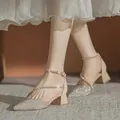 2023 eleganti scarpe da donna con tacco medio sandali di lusso da donna designer di moda décolleté