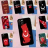 Custodia bandiera turca turchia per iPhone 11 12 13 14 15 Pro Max Mini XS XR X 8 7 Plus SE 2020