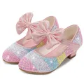 Scarpe da bambina in pelle scarpe da principessa scarpe per bambini punta tonda suola morbida scarpe