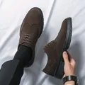Scarpe Oxford da uomo scarpe in pelle scamosciata Comfort scarpe Vintage Slip-on classiche Casual da