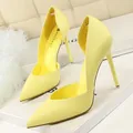BIGTREE Scarpe Décolleté da donna Scarpe con tacco alto moda Nero Rosa Giallo Scarpe da donna Scarpe da sposa da sposa Scarpe da festa a spillo da donna