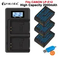 PALO 100% originale LP-E12 LP E12 LPE12 Li-ion + LCD USB caricatore doppio per Canon EOS M50 EOS