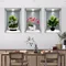 Simulazione 3D di effetti di piante e fiori adesivi autoadesivi per piante in vaso pittura per la decorazione di corridoi e scale