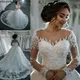 Abiti eleganti per donna abito da sposa a manica lunga spose abito da ballo Boutique sposa donna