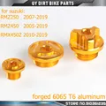 CNC Billet coperchio fasatura motore tappi filtro olio bulloni Set per SUZUKI RMZ250 RMZ 250