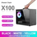 Power Train X100 M-ATX Custodia per computer portatile MINI-ITX Scheda madre ATX Supporto per alimentatore U3 Tipo-C Desktop MINI Piccolo telaio
