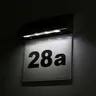 LED Solar house number Doorplate Number Lamp House Door Numbers Outdoor Wall Plaque Light 4 LED