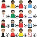 8 pezzi Messi Maradona Mbappé famosi giocatori di calcio di calcio CR7 modriic presri Son Heung