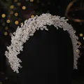 Itacazzo copricapo da sposa color argento fascia per capelli classica da sposa moda donna