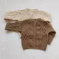 2024 autunno New Baby maglieria ragazzi Cardigan Kintted twist maglioni cappotto bambino bambini