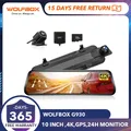 WOLFBOX G930 4K Car DVR Dual Lens Mirror Camera Dash Cam Car Black Box Support GPS 24H Parking View