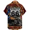 Camicie da uomo estive 2024 camicie hawaiane da uomo Route 66 camicie traspiranti allentate stampate in 3d per uomo camicie retrò da uomo manica corta