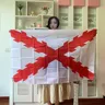 Zwjflagshow flag cross of borgogna flag 90 x150cm hanging Flag of Cross of borgogna Spanish Empire