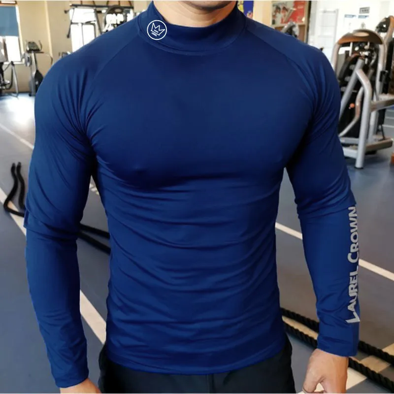 T-shirt fitness a maniche lunghe da uomo, compressione, allenamento muscolare, allenamento, magliette da corsa magre per gli appassionati di fitness