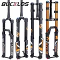 BUCKLOS 27.5/29 Pollici Bike Boost Forcella 15*110mm Viaggio 180mm MTB Air Forcella Doppia Corona Downhill Bike Forcella di Sospensione Parti di Biciclette