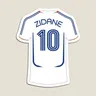 Zinedine Zidane France 2006 Away Kit magnete colorato per Organizer per frigorifero adesivi per