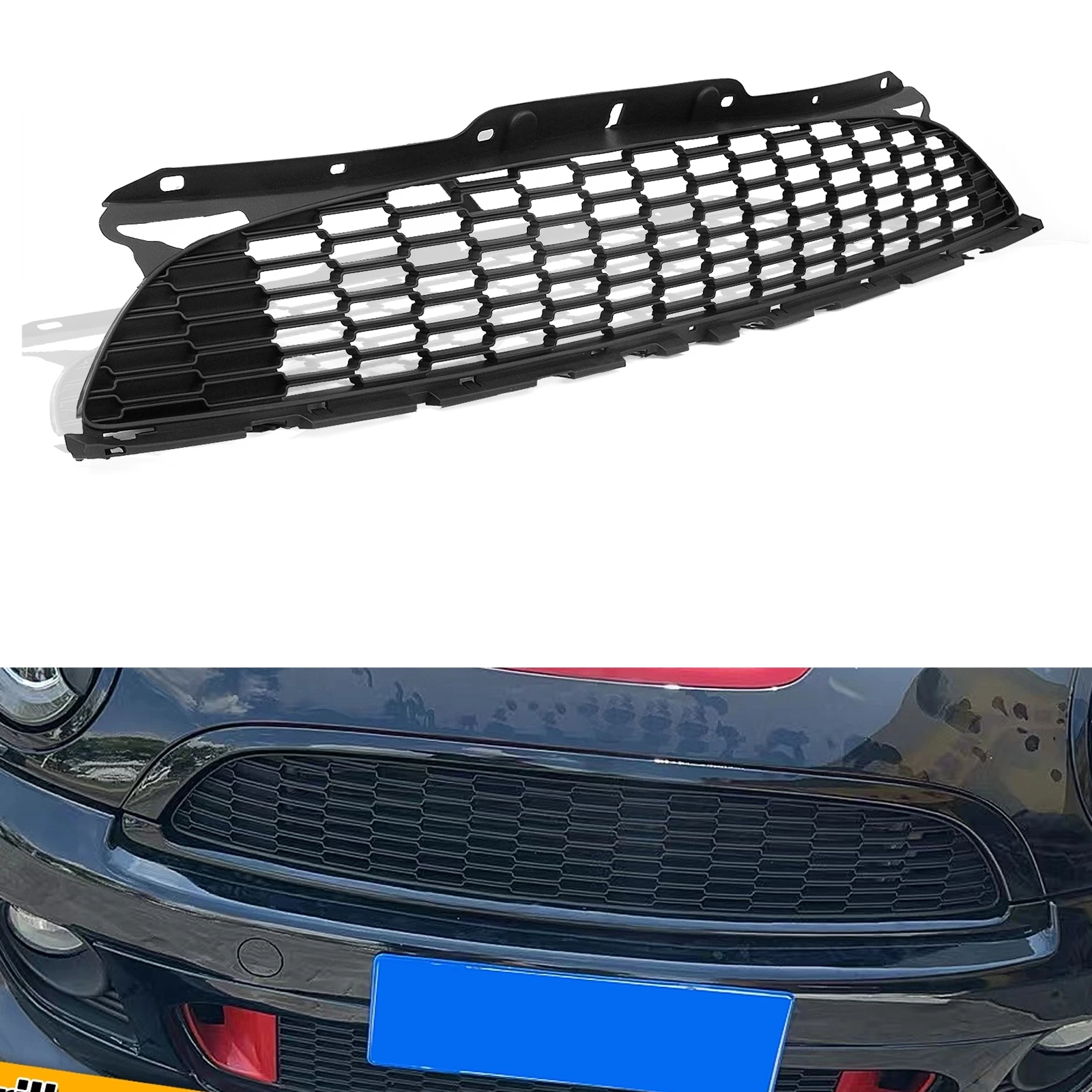 Griglia anteriore Racing Grill rene superiore cofano griglia a rete per Mini Cooper S R55 R56 R57 2007 2008 2009 2010 2011 2012 2013 2014 2015