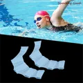 Materiale in Silicone Swim Gear Fins Hand Web Flippers Training guanti da immersione guanti palmati