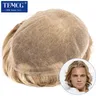 Parrucchino da uomo in pizzo pieno 100% naturale parrucchino per capelli umani parrucca da uomo