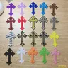 20 colori per selezionare popolari 10 pezzi patch ricamate a croce ferro su cucire su motivo