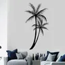 Decalcomania della parete palma floreale romantico vinile adesivo soggiorno decorazione Adornos Para