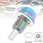 M12x1.5 / M14x1.5 tappo di scarico olio magnetico tappo di scarico olio dado di scarico alluminio aeronautico con guarnizione rondella bullone di scarico olio accessori auto