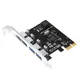 Scheda di espansione PCI-E USB 3.0 a 4 porte Adattatore HUB PCI Express PCIe USB 3.0 Controller USB