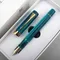 Jinhao New Peacock orchidea 100 penna stilografica 18KGP placcato oro M pennino penna a inchiostro in resina con un convertitore penna regalo per ufficio aziendale