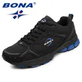 BONA New Classics Style Men Running Shoes Lace Up Men scarpe sportive Leather Men Outdoor Jogging