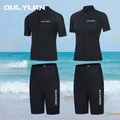 Oulylan 2mm muta da uomo muta da sub in Neoprene divisa manica corta da donna muta da donna con Zip