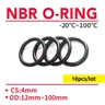 10pcs NBR O Ring Seal Gasket Thickness CS 3.5mm OD 14~225mm Nitrile Butadiene Rubber Spacer Oil